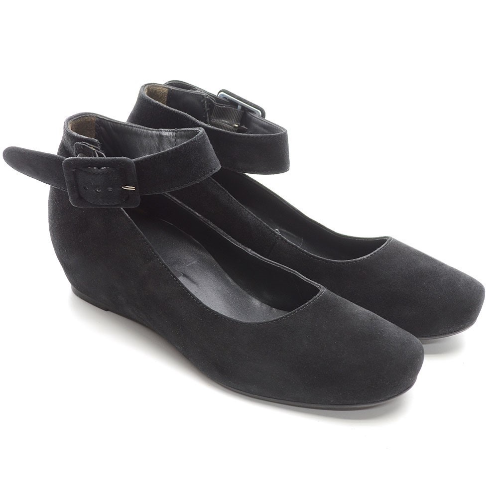 Paul Green Keilpumps  Black Hidden Wedge Ankle Strap 8